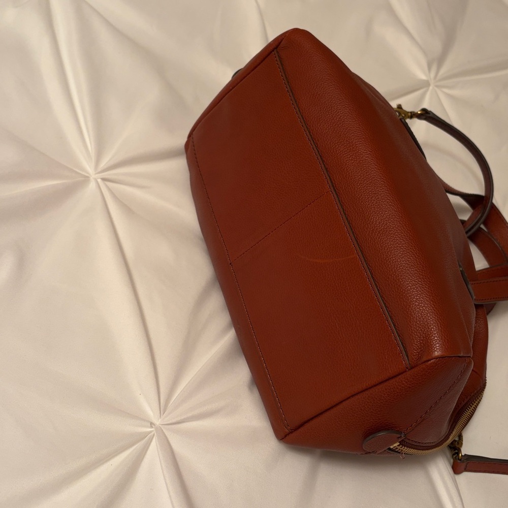Fossil Tan Leather Satchel - Picture 5 of 5